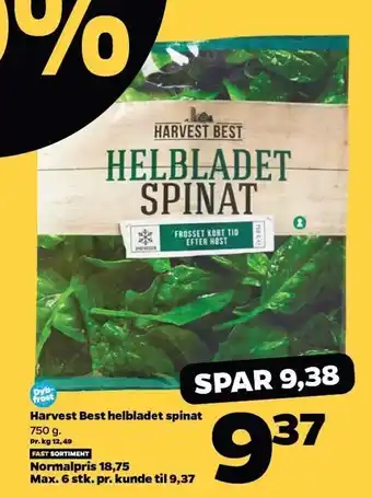 Netto Harvest best helbladet spinat tilbud