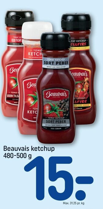 REMA 1000 Beauvais ketchup 480-500 g tilbud