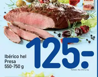 REMA 1000 Ibérico hel Presa 550-750 g tilbud