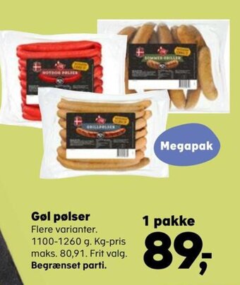 SuperBrugsen Gol pølser tilbud