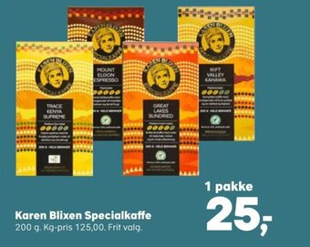 SuperBrugsen Karen Blixen Specialkaffe tilbud