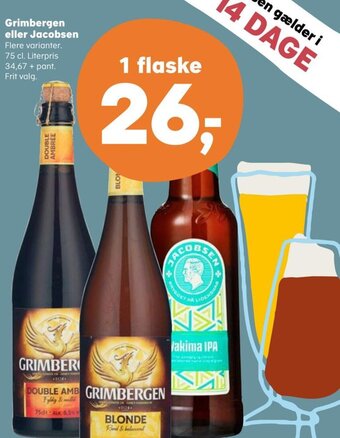 SuperBrugsen Grimbergen eller Jacobsen tilbud