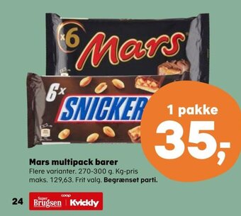 SuperBrugsen Mars multipack barer tilbud