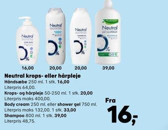 SuperBrugsen Neutral krops- eller hårpleje tilbud