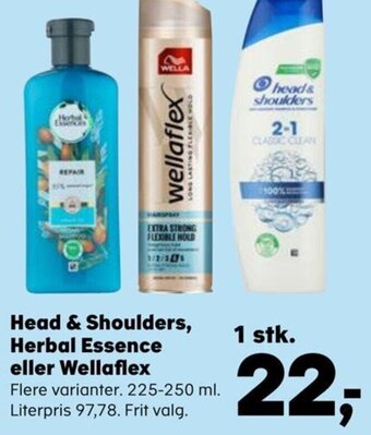 Head & Shoulders, Herbal Essence eller Wellaflex