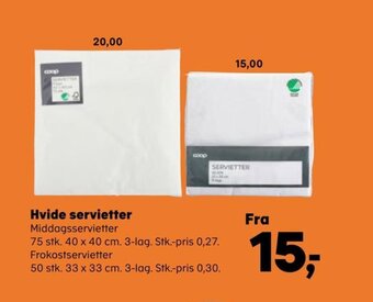 Hvide servietter