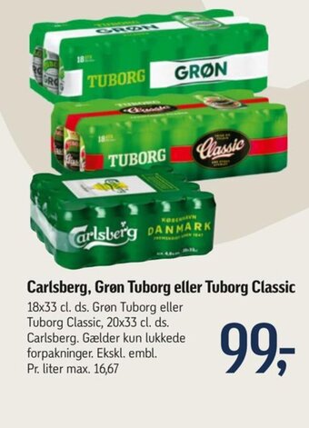 Føtex Carlsberg, Grøn Tuborg eller Tuborg Classic tilbud