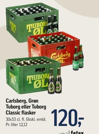 Føtex Carlsberg, Gren Tuborg eller Tuborg Classic flasker tilbud