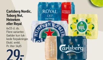 Føtex Carlsberg Nordic, Tuborg Nul, Heineken eller Royal tilbud
