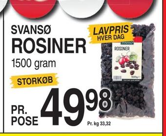ABC Lavpris Rosiner tilbud