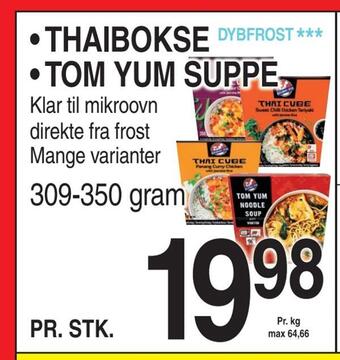 ABC Lavpris Thaibokse • tom yum suppe tilbud