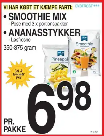 Smoothie mix • ananasstykker
