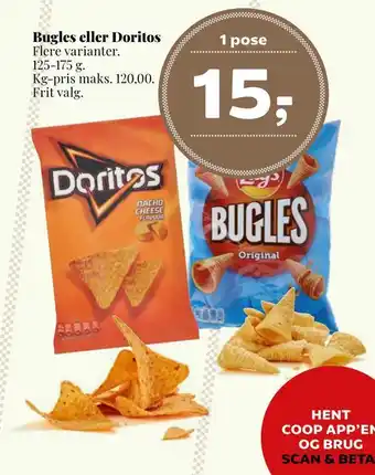 Dagli'Brugsen Bugles eller doritos tilbud