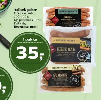 Dagli'Brugsen Aalbæk pølser tilbud