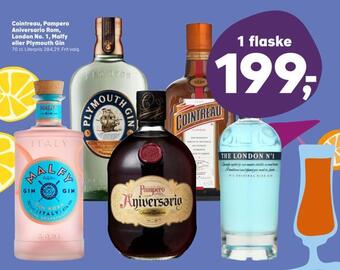 Kvickly Cointreau, pampero aniversario rom, london no. 1, malfy eller plymouth gin tilbud