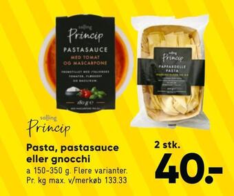 Bilka Pasta, pastasauce eller gnocchi tilbud