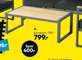 Bilka Tavira loungebord tilbud
