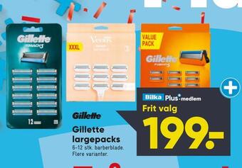 Bilka Gillette largepacks tilbud