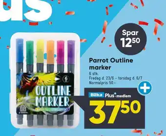 Bilka Parrot outline marker tilbud