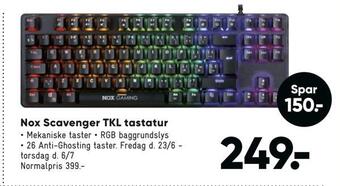 Bilka Nox scavenger tkl tastatur tilbud