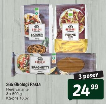 Fakta Tyskland 365 økologi pasta tilbud