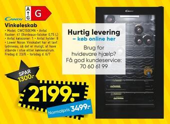 Bilka Vinkøleskab tilbud