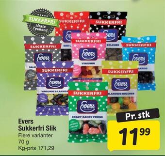 Fakta Tyskland Evers sukkerfri slik tilbud
