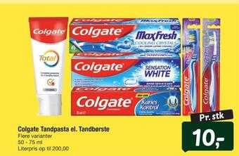 Fakta Tyskland Colgate tandpasta el. tandbørste tilbud