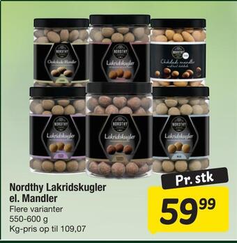 Fakta Tyskland Nordthy lakridskugler el. mandler tilbud