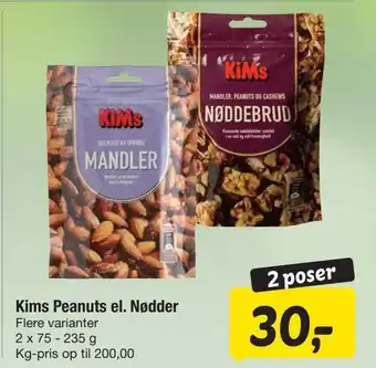 Fakta Tyskland Kims peanuts el. nødder tilbud