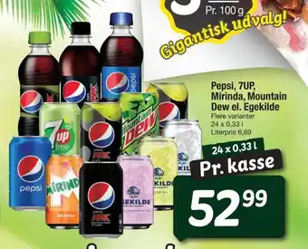 Fakta Tyskland Pepsi, 7up, mirinda, mountain dew el. egekilde tilbud
