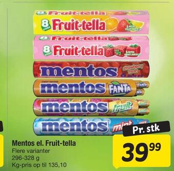 Fakta Tyskland Mentos el. fruit-tella tilbud