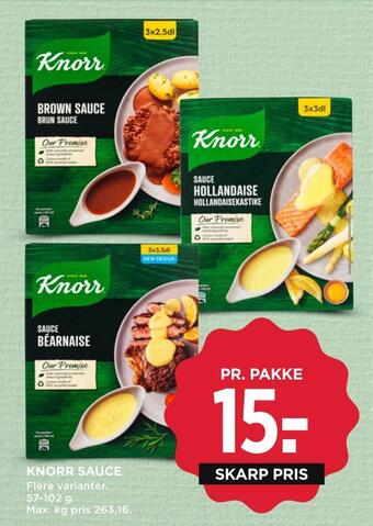 MENY Knorr sauce tilbud