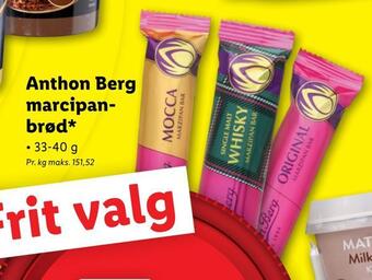 Lidl Anthon berg marcipan brød tilbud
