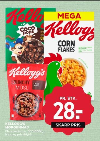 MENY Kellogg's morgenmad tilbud