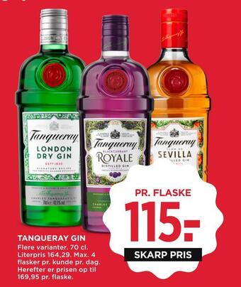 MENY Tanqueray gin tilbud