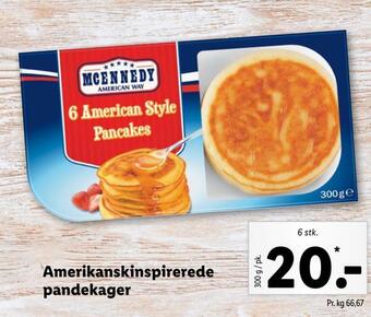 Lidl Amerikanskinspirerede pandekager tilbud