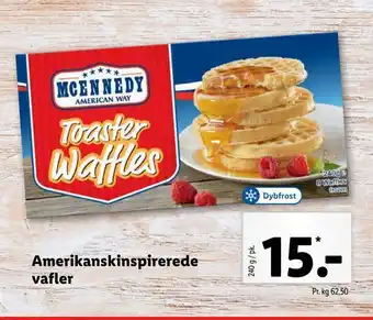 Lidl Amerikanskinspirerede vafler tilbud