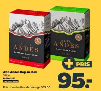 Netto Alto andes bag-in-box tilbud