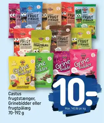 REMA 1000 Castus frugtstænger, grinebidder eller frugtpålæg tilbud