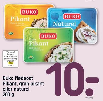 REMA 1000 Buko flødeost pikant, grøn pikant eller naturel tilbud