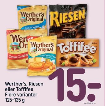 REMA 1000 Werther's, riesen eller toffifee tilbud