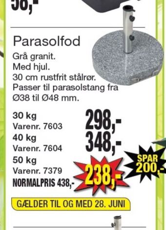 Harald Nyborg Ukendt parasolfod tilbud