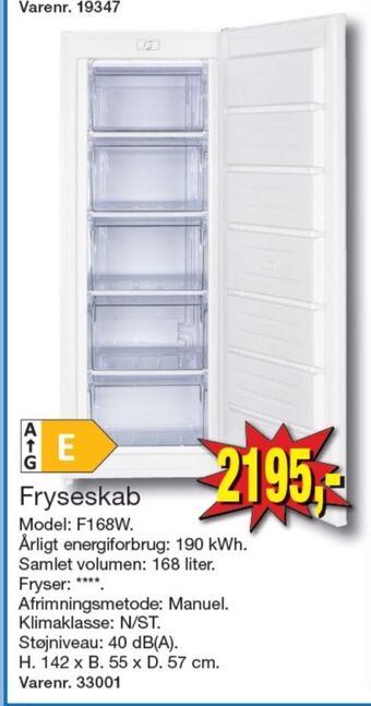 Harald Nyborg Wasco fryseskab tilbud