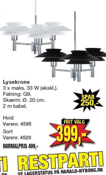 Harald Nyborg Bright design lysekrone tilbud