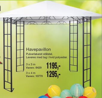 Harald Nyborg Ukendt havepavillon tilbud