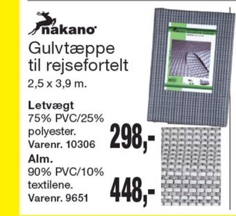 Nakano campinggulvtæppe