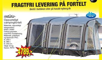 Harald Nyborg Camp out fortelt tilbud