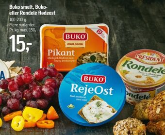 Føtex Buko smelte smøreost rejeost tilbud