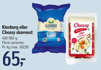 Føtex Klovborg skæreost danbo mellemlagret tilbud